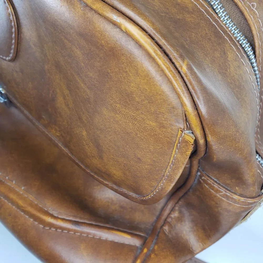 Vintage Peter's Bag Corp Brown Travel Shoulder Bag Carry On AS IS